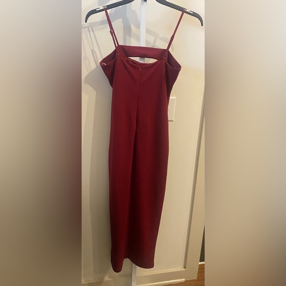 Stunned and Speechless Burgundy Cutout Bodycon Midi Dress - Picture 7 of 7